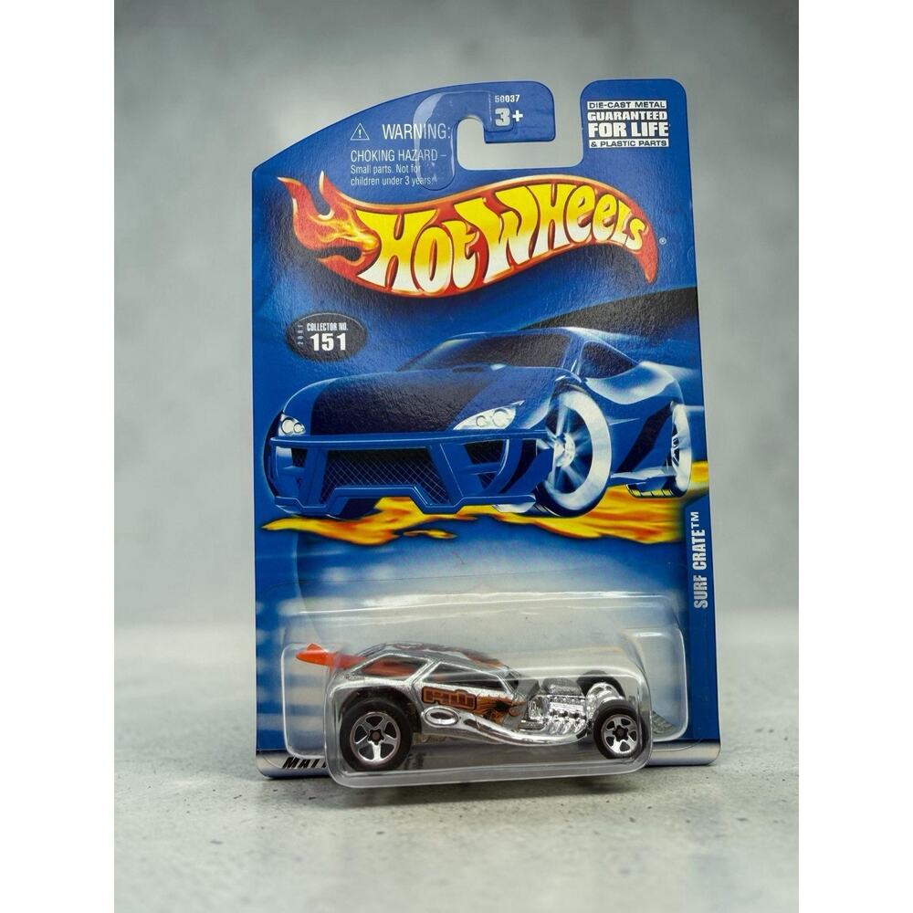 Hot Wheels Surf Crate Track System 1:64 Diecast Car Silver/Orange/Black 2000